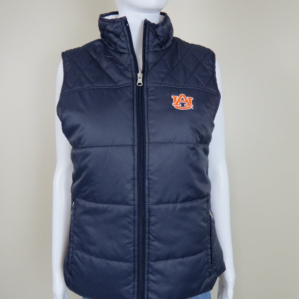 CRABLE Reversible Quilted Puffer Vest SIZE Medium Auburn University
